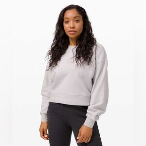 Lululemon Perfectly Oversized Crop Crew Chrome